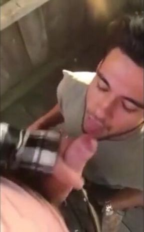 Cute Latin Hunk Sucks Big Cock and Eats Cum