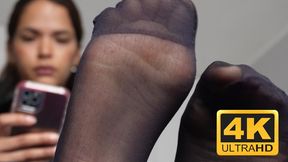 Exciting nylon stockings - POV
