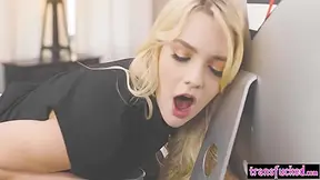 Shaved Teens And Blonde Teens - Fierce Shemale Boss Eats Out 18+ Shaved Pussy