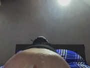 Il mio culo pieno di panna viene sfondato da un dildo di 30cm 🔥💦