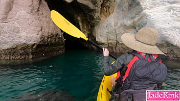 Kayaking To Secret Cave In Middle Sea Just To Fuck