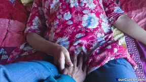 Desi village girl shave Pussy big boobs enjoy stepbrother big dick silent Sex YourCuteBhabhi