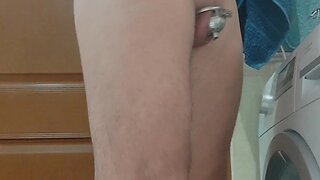 Anally toyed and humiliated in the toilet