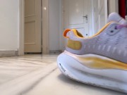 tiny trapped in giants loofah during shower