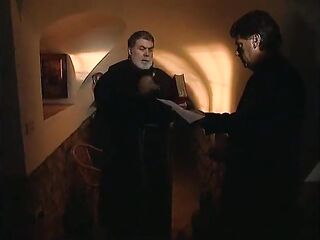 Barefaced nun anal drilled in her abbey