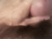 Quick multiple orgasms in the bathroom