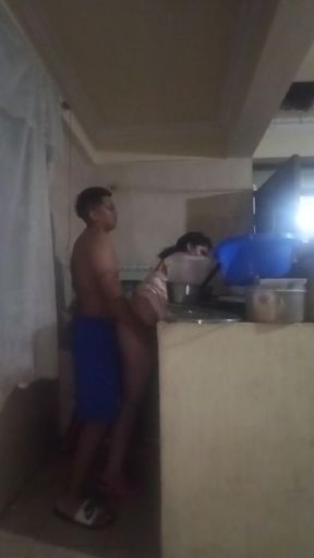 The Boss Comes Into the Kitchen to Fuck Me, His Cock Excites Me