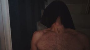 Adam s apple with censured face POV