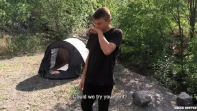 Horny Camper Takes Money From A Stranger To Suck Ride His Cock In His Tent - BigStr