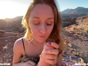 Fucking a gorgeous nympho in the golden sunset - Horny Hiking ft Molly Pills and ConorPOV- POV 4K