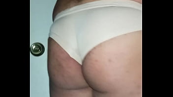 Husband loves wearing wives pink panties