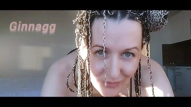 Long-haired woman dominates the camera with hairy armpits and bold self-worship