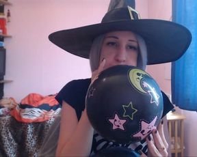 Blowing balloons