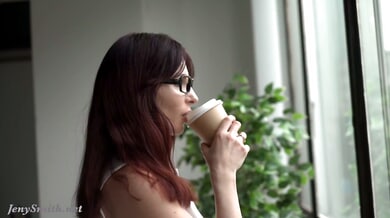 Jeny Smith the Ukrainian stuns in softcore tease through the window