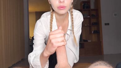 A classmate from a parochial school is sucking my candle for repose