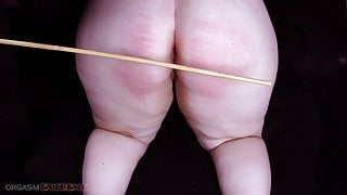 Big Ass Chubby PAWG Butt Caning &amp; Orgasm For Step Sister