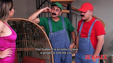 SEXMEX - She Got Fucked By mario stepBrothers . Alondra Navarro