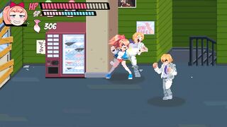 Lewd City Girls [hentai Pixel Game] Mixed Sex Facial Head while Face