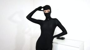 Siona as Black Zentai Ninja