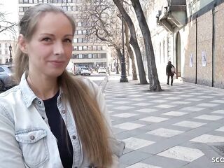 GERMAN SCOUT - CUTE TEEN KINUSKI TALK TO REAL LEG SHAKING ORGASM CASTING