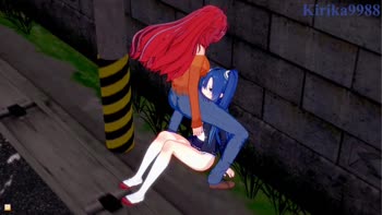 Symphogear's Futanari Frenzy: Tsubasa & Kanade's Deserted Street Delight