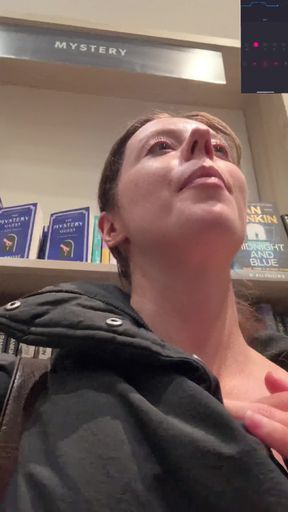 Shopping for Books with My Vibrator in! Hopefully I Don't Cum Too Loud!