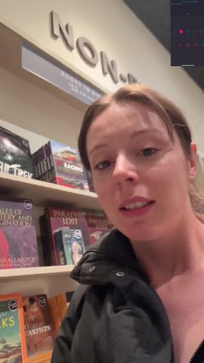 Shopping for Books with My Vibrator in! Hopefully I Don't Cum Too Loud!