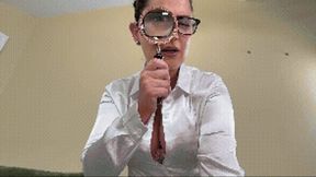 Professor’s Shrunken Lesson in Humiliation: Tilly McReese (4K MP4) tease, breast play, giantess, teacher fetish