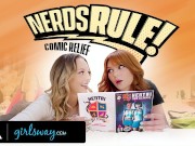 GIRLSWAY - College Geeks Lacy Lennon And Lily Larimar Are Turned On After Reading Hentai Comics