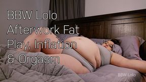 BBW Lolo - Afterwork Fat Play, Inflation, Orgasm & Gassy Ending - MP4
