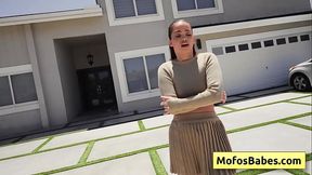 Sexy teen brunette suck huge cock and lick it like a popsicle - Angelina Moon, Logan Xander