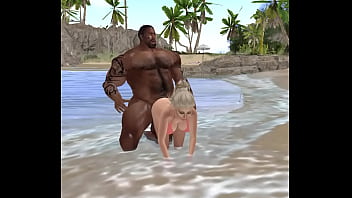 lucky beach bimbo gets worked out by big duane brown&#039_s bbc