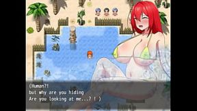 Shapely redhead in bikini attracts multiple guys in public - Rebecca and the Sword of Nasty Curses Pt