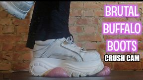 Buffalo Boots Ball Crush & Stomping Cum Explosion from Cock **CRUSH CAM version** Extreme Ballbusting Cock Testicle Trampling Trample Crush Stomp Hard Heavy Buffalos cumshot POV CBT Goth Gothic Mistress Dolores