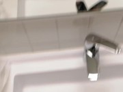 19-Year-Old jerks off in a public toilet