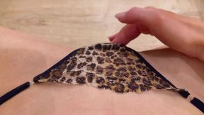I'm Rubbing My Sticky Pussy Through the Panties and Getting an Orgasm. Dirty Wet Panties Masturbation