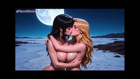 3D AI HQ 2 chicks Big tits Firm tits Hard nipples riding POV w/ Sound added