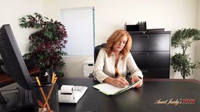 busty MILF boss Andi James fucks her employee Judy