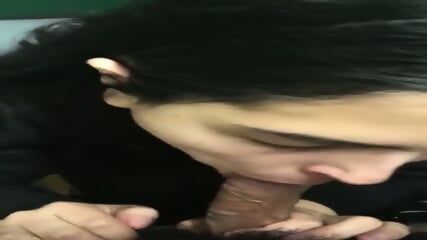 Teen sucks in restroom