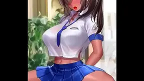 Naughty 3D Anime Girl Filled by Profs Massive Cock Till She Cums Hard