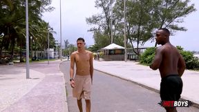 Big Cocked Fan Gets RawGay Blowjob & Bareback Action From Black Stud
