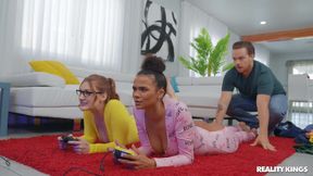 Kyle Mason creeps for nice bubble butts of Aria Kai and Alina Ali