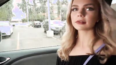 Young Blonde Ambushed by Big Black Cock In The Shower