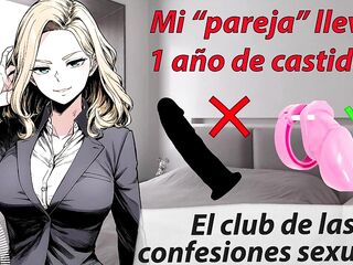Spanish audio, erotic story. My boyfriend has been chastized for years. We use dildos, his shlong is not necessary.