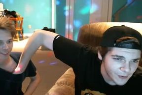 Straight blond boy And gay friend