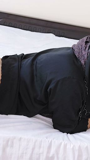 indian bangla hijabi muslim step-mamani fucking doggy style video.   Clip 3