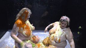 Katie and Hannah get messy