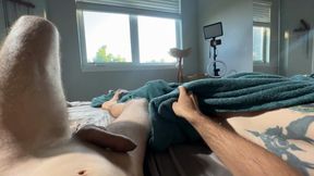FULL 23min cum inside , sharing bed with my stepsis boyfriend