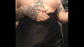 goth tattoo babe Shelby showing off amazing ass and tits
