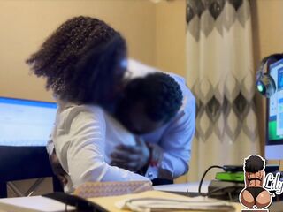 Sneaky office doggy ends in cum on butt whilst cheating with my boss at work